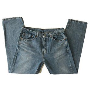 Levi’s Mens 505 Blue Jeans Size 33x30 Regular Fit Straight Leg Medium Wash Denim
